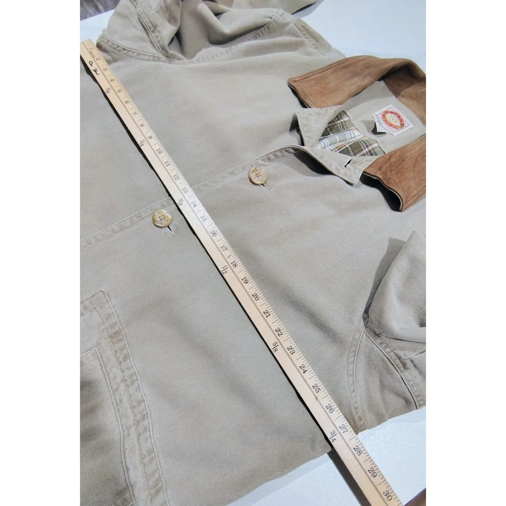 Vintage 80s Banana Republic Jacket  Mens Cotton Canvas Chore  Safari  Field XL